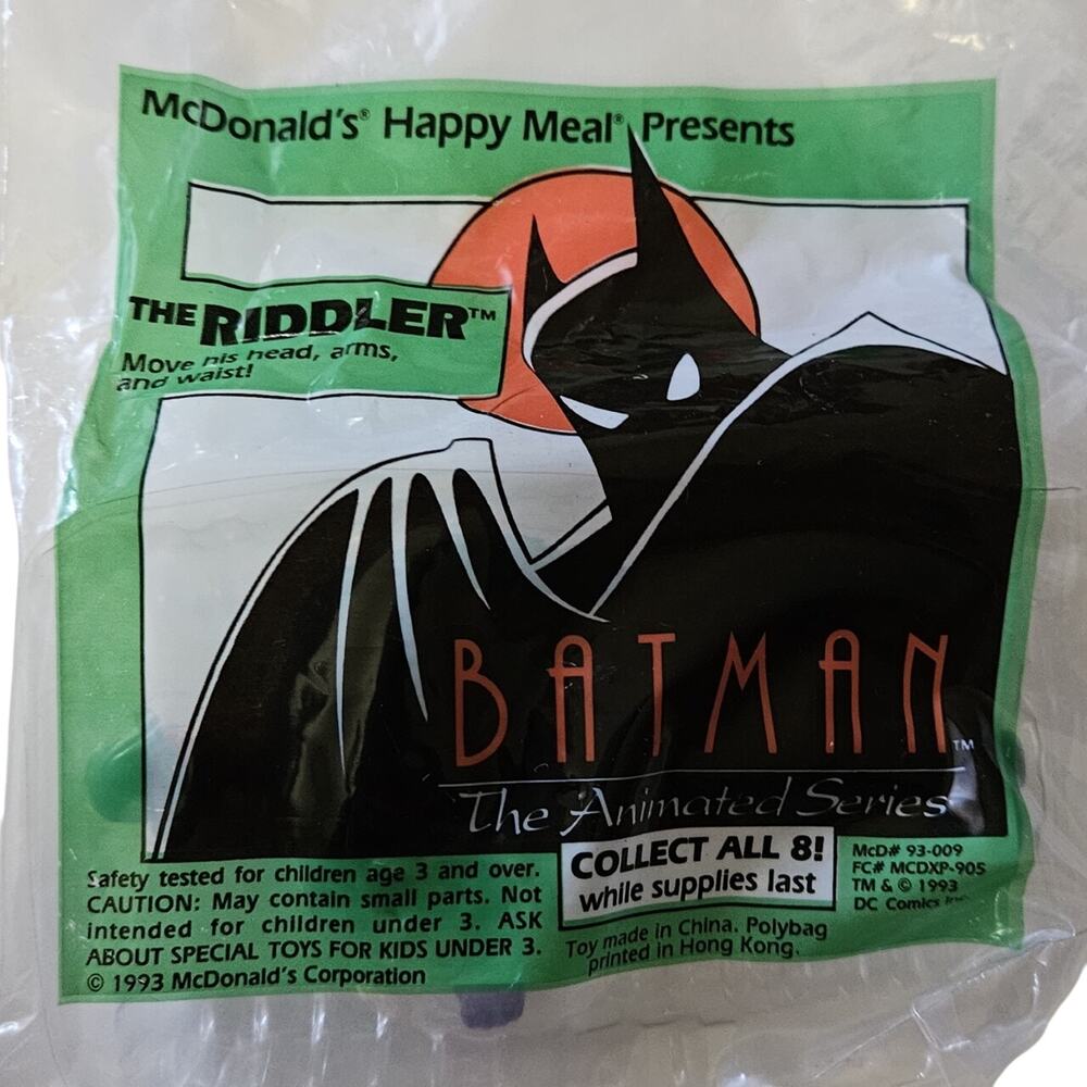 1991 McDonalds Batman Riddler New in Package